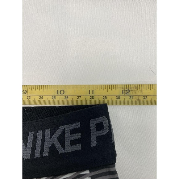 Nike Black & Gray‎ Geometric Pattern Pro Leggings Sz Small - Picture 5 of 6
